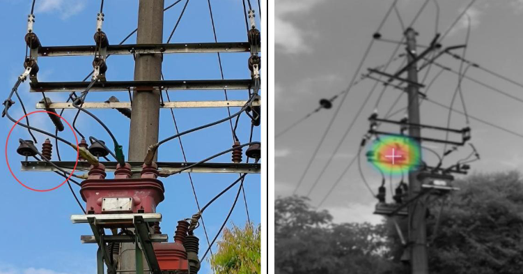 10kV 配网线路声学成像可视化检测案例-表面或内部放电案例-